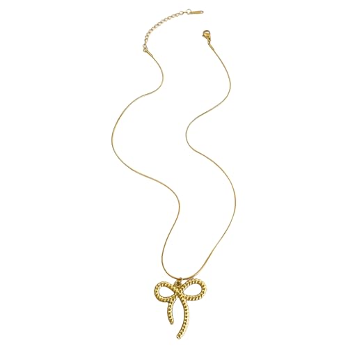 LEELOU Bowknot Anhänger Halskette Mit Verstellbarer Kette Fashion Choker Schmetterlingsknoten Schlüsselbeutel Kettenschmuck Für Frauen Mädchen LEELOU Bowknot Anhänger Halskette Mit Verstellbarer Kette Fashion Choker Schmetterlingsknoten Schlüsselbeutel Kettenschmuck Für Frauen Mädchen von LEELOU