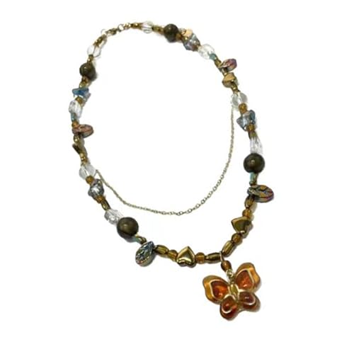 LEELOU Bunte Doppelschicht Halskette Einstellbare Länge Schlüsselbeinkette Buntes Perlen Neckketten Elegantes Frauen Accessoire LEELOU Bunte Doppelschicht Halskette Einstellbare Länge Schlüsselbeinkette Buntes Perlen Neckketten Elegantes Frauen Accessoire von LEELOU