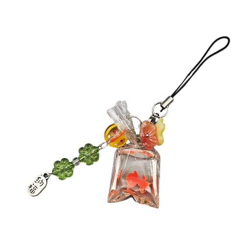 LEELOU Event Catching Fish Phone Dangle Fang Fisch Telefonkette Mit Acrylperlen Stilvoller Telefongurt Lanyard von LEELOU