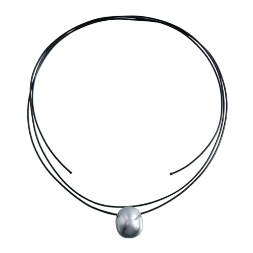 LEELOU Mode Pull String Seilkette Mit Einzigartigen Geometrischen Eiern Designs Modezubehör Für Trendsetter Tragbar von LEELOU