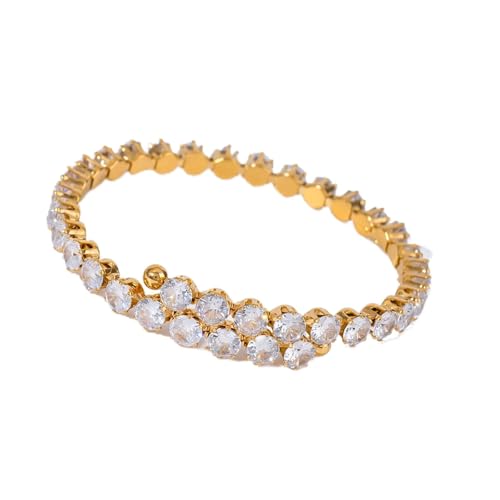 LEELOU Modierbarer Armreifen Mit Zirkonia Perlen Frauen Ethnischem Mode Armband Schmuck Shinmming Zirkon Perlen Bangle Charme von LEELOU