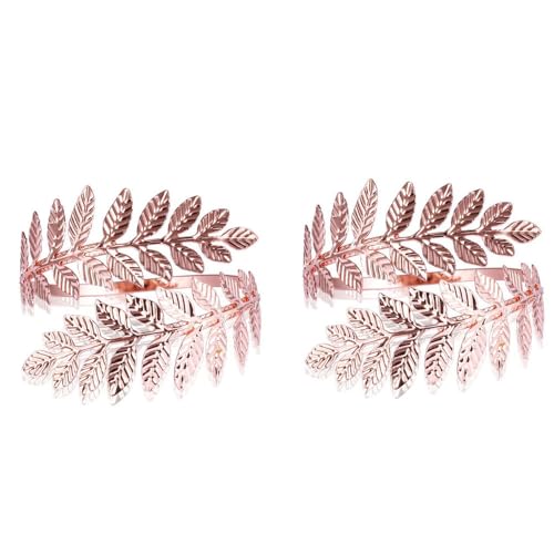 1 Paar Mode Wirbel Blatt Oberarm Band Armband Armreif Manschette offen Armreif Armband Mode einfache Arm Arm Armreif einstellbar (Roségold) von LEEMASING
