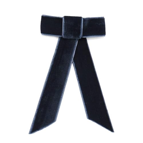 2 Stück Vintage große Samtschleife Haarspange Frauen Haarnadeln Haarspange Zubehör für Frauen Mädchen lange elastische Haargummi Kopfbedeckung weibliche Haarschmuck (Blau) von LEEMASING