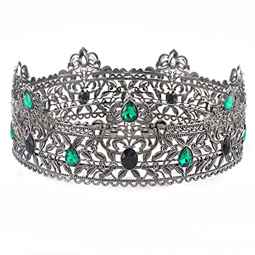 Herren Kronen Metall Erwachsene Männer Geburtstag Abschlussball Homecoming Party König Krone für Cosplay Hochzeit (Schwarz) von LEEMASING