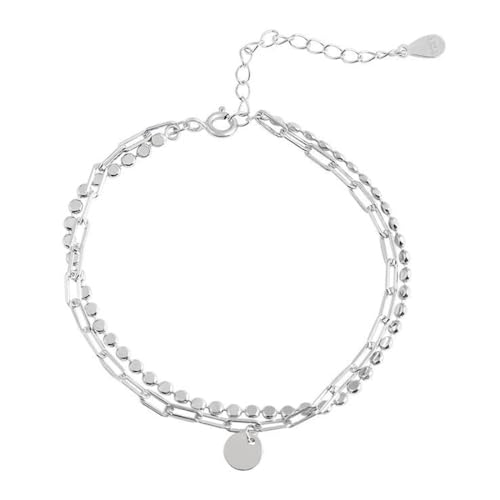 LEEQ Armbänder für Frauen - Layered Armband, Sterling Silber Armband, Armband für Frauen Einstellbar, Edelstahl Damen Armschmuck, für frauen frauen freunde töchter mutter kollegen LEEQ Armbänder für Frauen - Layered Armband, Sterling Silber Armband, Armband für Frauen Einstellbar, Edelstahl Damen Armschmuck, für frauen frauen freunde töchter mutter kollegen von LEEQ
