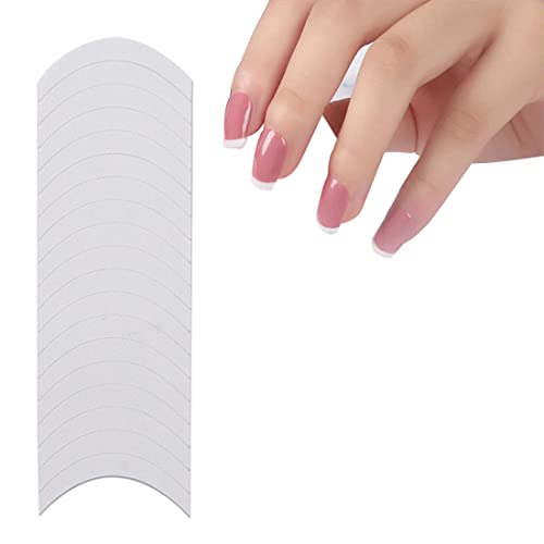 French Nail Art Nail Sticker Selbstklebender Nail Art Sticker Nail Art Dekoration DIY Tool Tips (mondförmiges Design, 480 Stück) von LEEQBCR