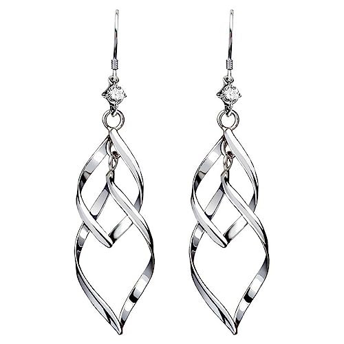 LEEQBCR - 1 Paar geometrische Quastenohrringe aus Edelstahl mit Diamanten, hypoallergen, zarter Schmuck, Geschenke für Frauen und Mädchen LEEQBCR - 1 Paar geometrische Quastenohrringe aus Edelstahl mit Diamanten, hypoallergen, zarter Schmuck, Geschenke für Frauen und Mädchen von LEEQBCR