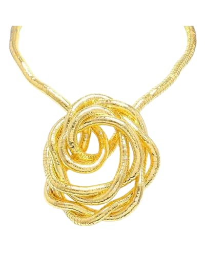 LEEQBCR 1 Stück Bendable Snake Necklace, Bendable Snake Necklace for Women, Flexible Mehrzweck Halskette 6 x 900mm, Flexibel verstellbares Schlangenhalsband für Damen von LEEQBCR