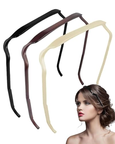LEEQBCR 3 Stück Squaer Headbands,Unsichtbarer Haarreifen Curly Thick Hair Headband Haarreifen Quadratisch,für Männer Damen Lockiges und Gestyltes Haar Sonnenbrille Haarband von LEEQBCR