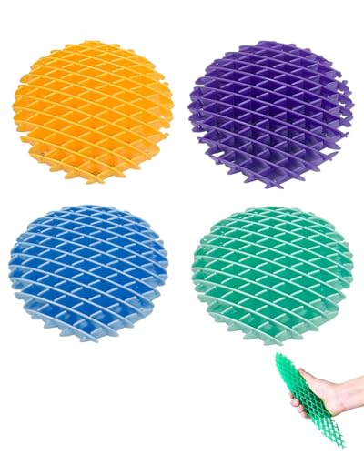 LEEQBCR 4 Stück Fidget Wurm für Erwachsene,Stressabbau Fidget Worm,Sensorisches Stressabbau Spielzeug für Kinder Erwachsene,Widerstands Fidget Spielzeug zur Angstlinder(Zufällige Stile und Farben) von LEEQBCR