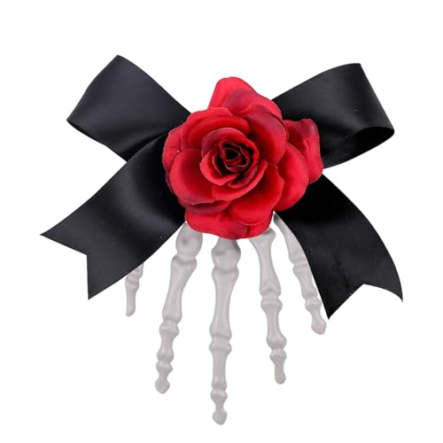 Halloween Haarspange,Hände knochen Haarclip Schädel Skelett Horror Punk Haarnadeln Seite Haarspangen Halloween Haarschmuck Cosplay Kostüm dekorative Haare Barettes Zubehör für Frauen Mädchen Ho von LEEWYOU