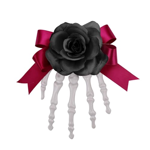 Halloween Haarspange,Hände knochen Haarclip Schädel Skelett Horror Punk Haarnadeln Seite Haarspangen Halloween Haarschmuck Cosplay Kostüm dekorative Haare Barettes Zubehör für Frauen Mädchen von LEEWYOU