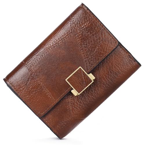 LEEXTON Klein und im Kurzformat Geldbeutel Damen mit RFID Blockierung Portemonnaie Damen PU Leder mit Mehreren Kartenfächer von LEEXTON