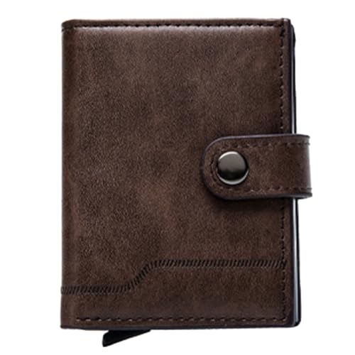 LEEXTON Slim Wallet mit Geldklammer-Leder Geldbörse Herren- Aluminium Kartenetui-Premium Portemonnaie-Kreditkartenetui mit RFID Schutz von LEEXTON
