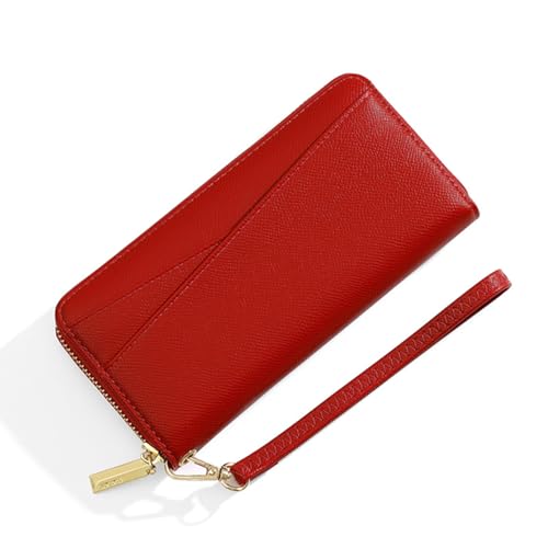 LEEXTON Große Kapazität Leder Damen Geldbörse, Lang Portmonee Gross Frauen Clutch RFID Schutz mit 12 Kartenfächer und Handgelenkband von LEEXTON