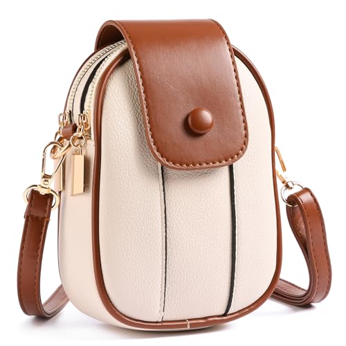 LEEXTON Handy Umhängetasche Damen, Handytasche zum Umhängen Leder, Handytasche mit Geldbörse zum Umhängen, Handtasche damen umhängetasche von LEEXTON