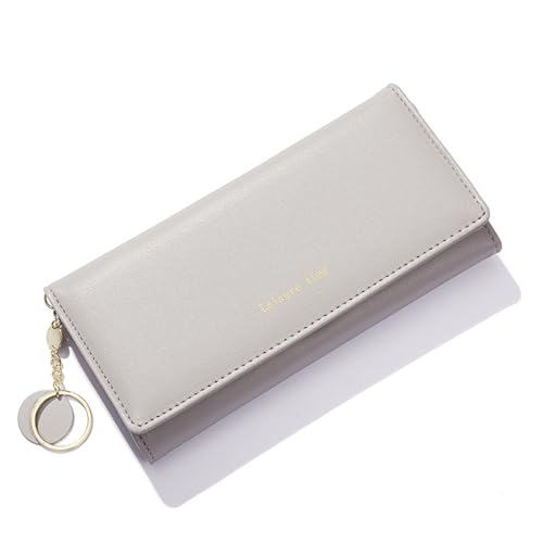 LEEXTON Multifunktional Geldbörse Damen im Langformat, Portemonnaie Gross für Frauen PU Leder Geldbörse mit 9 Kartenfächer von LEEXTON