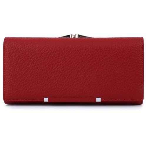 LEEXTON Multifunktional Geldbörse Damen im Langformat, Portemonnaie Gross für Frauen PU Leder Geldbörse mit magnetischem Schnallenschalter von LEEXTON