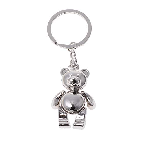 LEEleegang Schlüsselanhänger Bär aus Metall mit beweglichem Bär, 3D-Schlüsselanhänger, für Damen von LEEleegang