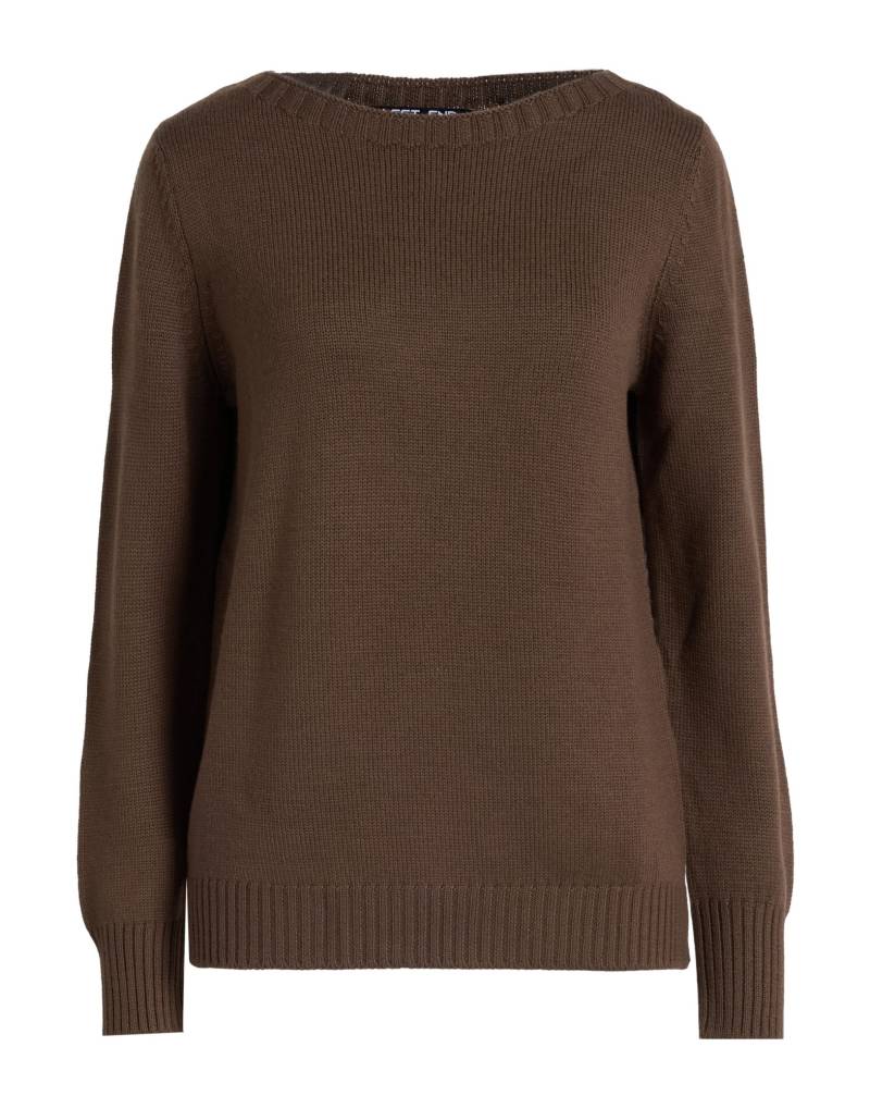 LEFT END Pullover Damen Schokobraun von LEFT END