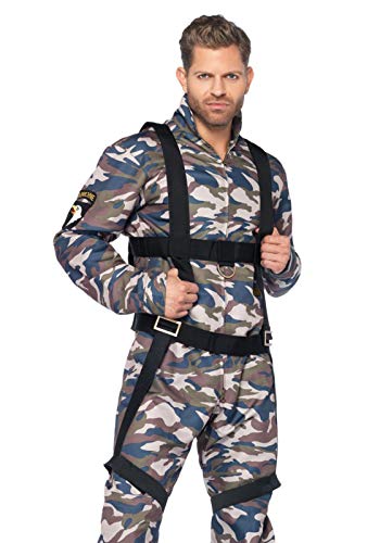 LEG AVENUE 85279 - 2Tl. Kostüm Set Fallschirmjäger, Größe XL, camo, Männer Karneval Fasching von LEG AVENUE