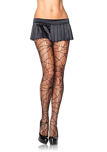 LEG AVENUE 9934 - Feinstrumphose im Netz Disign Falten Höschen, Einheitsgröße (Schwarz) von LEG AVENUE