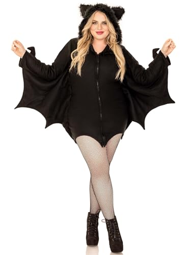 LEG AVENUE Damen Cozy Bat + Kostüm, Schwarz, 1X-2X EU von LEG AVENUE