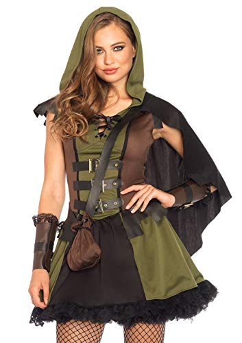 LEG AVENUE Damen Darling Robin Hood Kost me, Olive & Black, S EU von LEG AVENUE