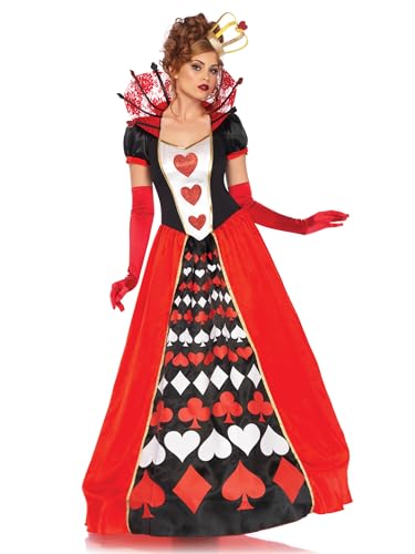 LEG AVENUE Damen Deluxe Queen Of Hearts Kost me, Mehrfarbig, L EU von LEG AVENUE