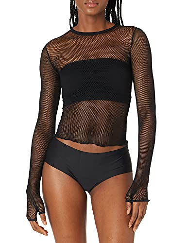 Leg Avenue Damen Crop top-8163522001 Baselayer, Black, One Size von LEG AVENUE