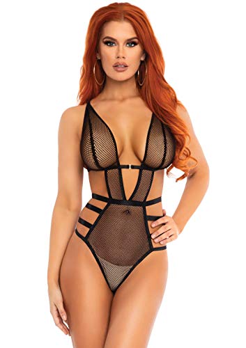 Leg Avenue Damen Fishnet Teddy Dessous-Set, schwarz, Klein von LEG AVENUE