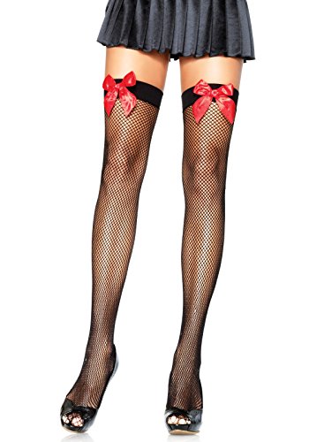 LEG AVENUE Damen Fishnet Thigh Strumpfhose, Schwarz, Einheitsgröße EU von LEG AVENUE