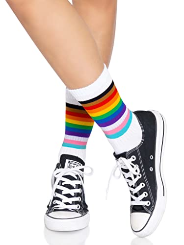 Leg Avenue Damen Pride Crew Socken Strumpfhose, Regenbogen, Einheitsgre von LEG AVENUE