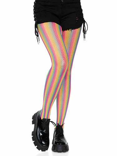 LEG AVENUE Damen Rainbow Fishnet Strumpfhose, Mehrfarbig, Einheitsgröße EU von LEG AVENUE