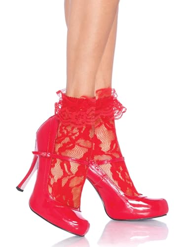 LEG AVENUE Damen Socken-303022003 Strumpfhose, Rot, Einheitsgröße EU von LEG AVENUE