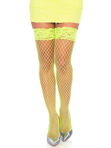 LEG AVENUE Damen Stay Up Strumpfhose, neon yellow, Einheitsgröße EU von LEG AVENUE