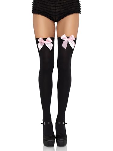 LEG AVENUE Damen Thigh Highs-625522013 Strumpfhose, Schwarz, Einheitsgröße Große Größen EU von LEG AVENUE