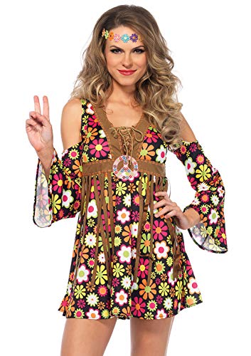 LEG AVENUE Damen starflower hippie Kost me, Mehrfarbig, Größe: M (EUR 38) von LEG AVENUE