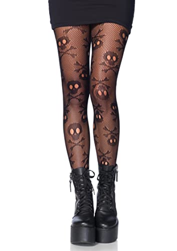 LEG AVENUE Women's 9986x 00108 Costume Hosiery, Pirate Skull, 1X von LEG AVENUE