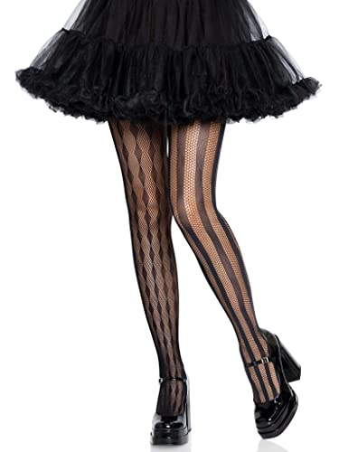 LEG AVENUE Women's Harlequin Net Tights Costume Hosiery, schwarz, Einheitsgröße von LEG AVENUE