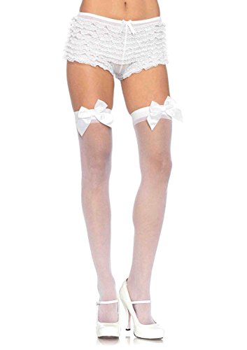 Leg Avenue Damen Sheer Strumpfhose, weiß, One Size von LEG AVENUE