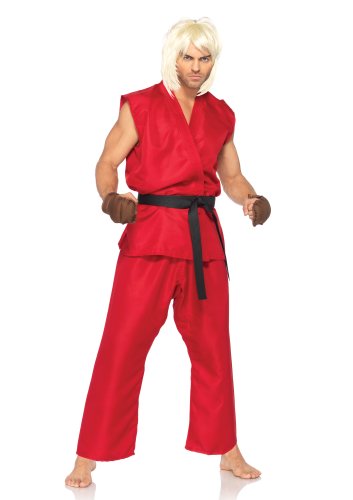 Leg Avenue Herren Street Fighter Ken Kostüm, rot, Medium/Large von LEG AVENUE