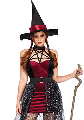 LegAvenue Damen Celestial Witch Kostüme, Burgundy, Black, XL von LEG AVENUE