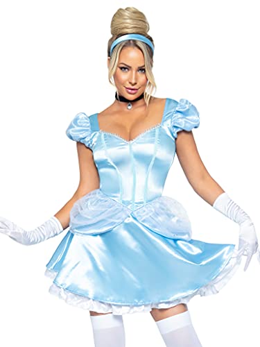 Scala Damen Storybook Cinderella Erwachsenenkostüme, Blue, Silver, M von LEG AVENUE