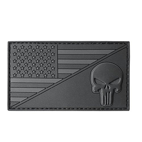 LEGEEON All Black USA American Flag Punisher Skull ACU Dark Subdued Morale PVC Rubber Touch Fastener LEGEEON All Black USA American Flag Punisher Skull ACU Dark Subdued Morale PVC Rubber Touch Fastener von LEGEEON