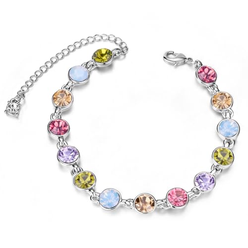 LEGENTLISUR Armband Damen Personalisiertes Armband Farbiges Diamant Armband Mit österreichischem Kristall-Armband Damen-Schwestern Geschenk Party-Schmuck LEGENTLISUR Armband Damen Personalisiertes Armband Farbiges Diamant Armband Mit österreichischem Kristall-Armband Damen-Schwestern Geschenk Party-Schmuck von LEGENTLISUR