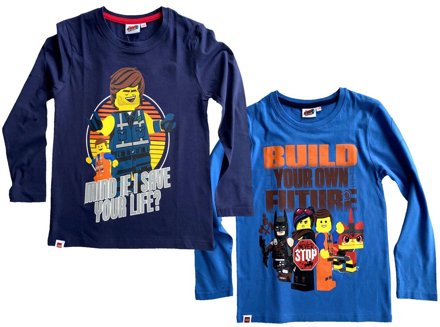 LEGO® Wear Langarmshirt 2x Lego Movie Langarm T-Shirt Blau Jungen Sweatshirt Doppelpack von LEGO® Wear