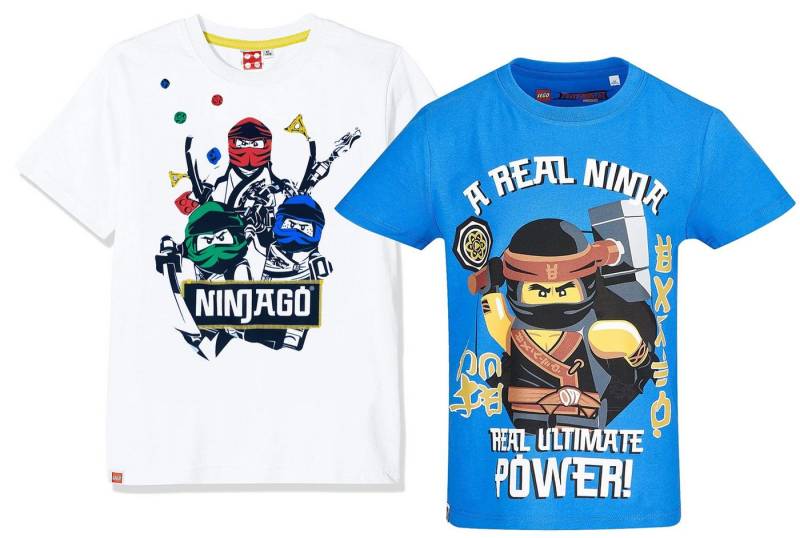 LEGO® kidswear Print-Shirt 2x LEGO NINJAGO T-Shirts Jungen 3 4 5 Jahre Größe 104 von LEGO® kidswear