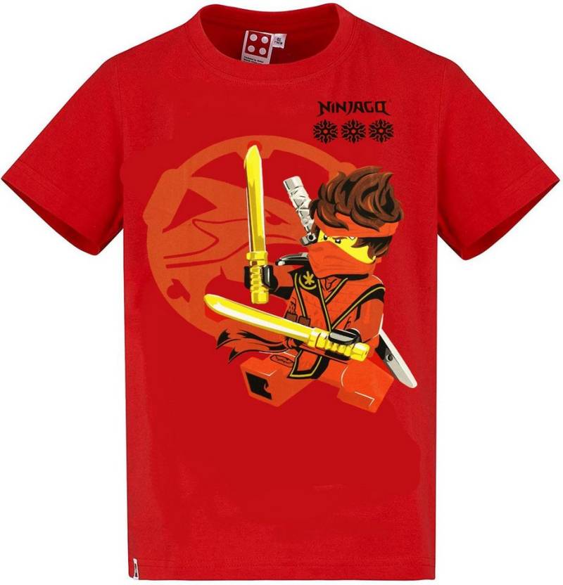 LEGO® kidswear T-Shirt LEGO ® Ninjago Kinder T-Shirt Rot Jungen + Mädchen 98 - 128 Ninjago Lizensierter Original Druck von LEGO® kidswear