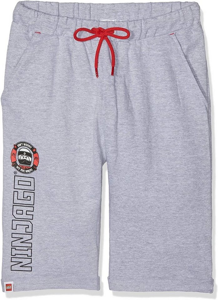 LEGO® Bermudas Lego® Ninjago Bermudashorts Jungen Kurze Hose Kindershorts Sommerhose Hellgrau meliert Größe 98 entspricht 2 3 4 Jahre von LEGO®